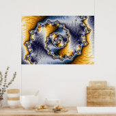 Fractale kunst poster (Keuken)