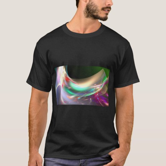 Fractale kunstachtergrond t-shirt (Voorkant)