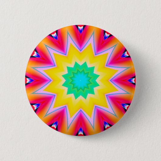 Fractale Mandala - 10 Ronde Button 5,7 Cm (Voorkant)