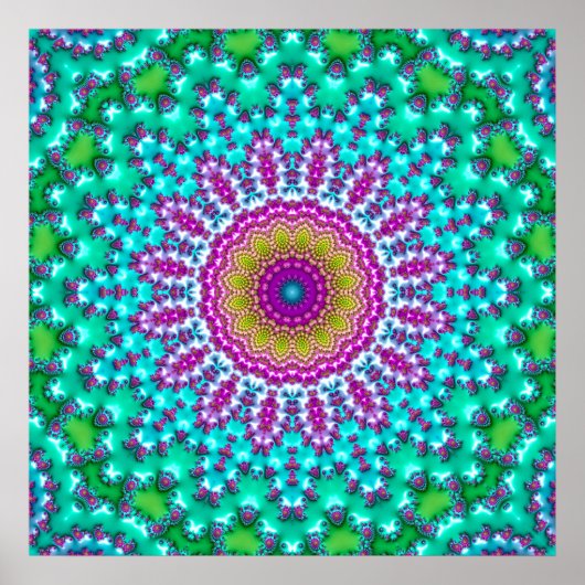 Fractale Mandala 3 Poster (Voorkant)