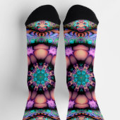Fractale Mandala Bloemige Psychedelisch Sokken (Top)