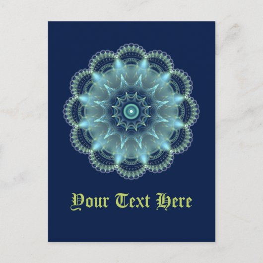 Fractale Mandala Briefkaart (Voorkant)