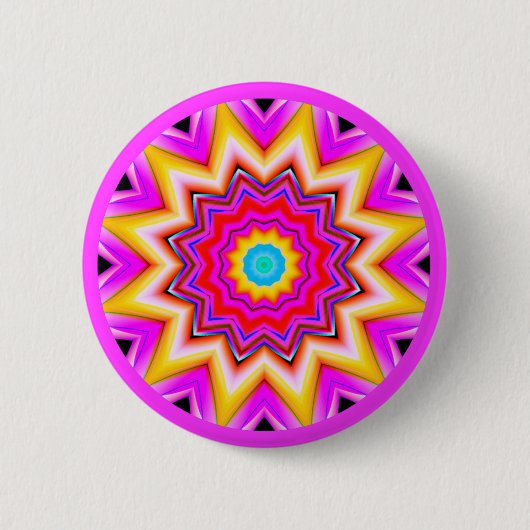 Fractale Mandala Ronde Button 5,7 Cm (Voorkant)