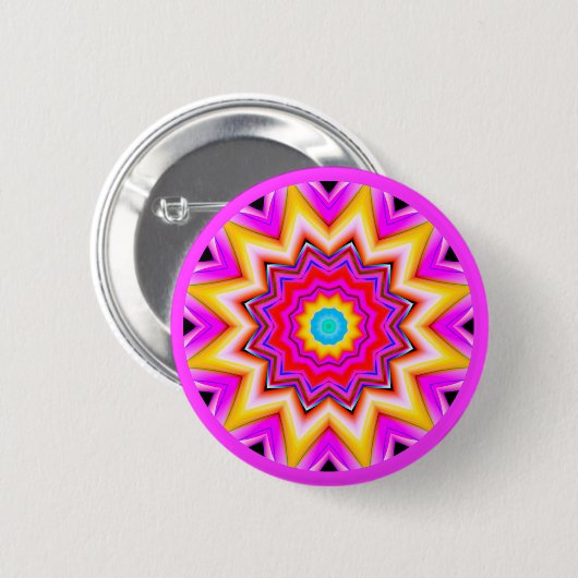 Fractale Mandala Ronde Button 5,7 Cm (Voorkant /achterkant)