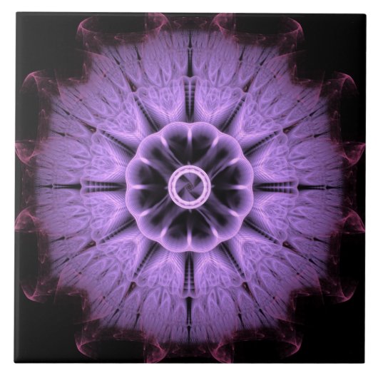 Fractale Mandala Tegeltje (Voorkant)