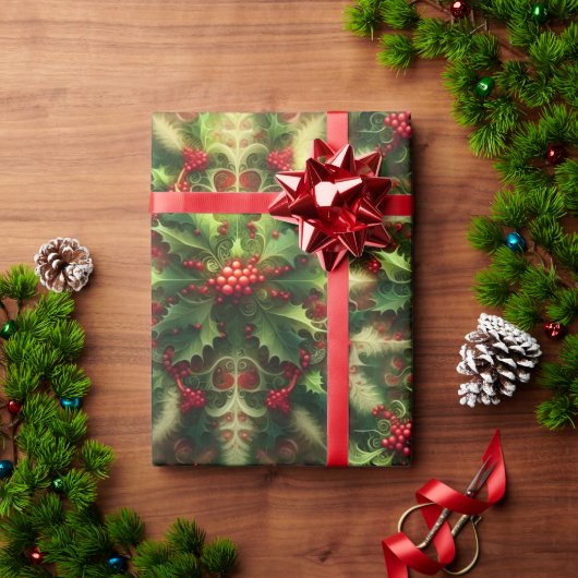 Fractale maretak cadeaupapier (Feestdagen Geschenken)