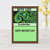 Fractale Oma Dag Kaart (Gele Bloem)