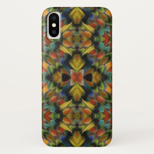 Fractale ontwerp van liefdesvogelveren Case-Mate iPhone case (Achterkant)
