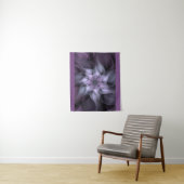 Fractale paarse bloem wandkleed (In situ)