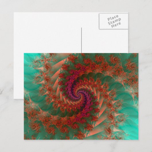 Fractale plezier52 briefkaart (Voorkant / Achterkant)