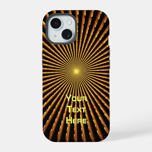 Fractale Pulsar iPhone 15 Case (Achterkant)