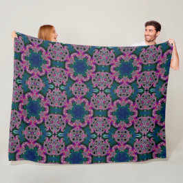 Fractale radiantie fleece deken