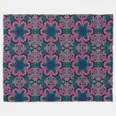 Fractale radiantie fleece deken (Voorkant (Horizontaal))