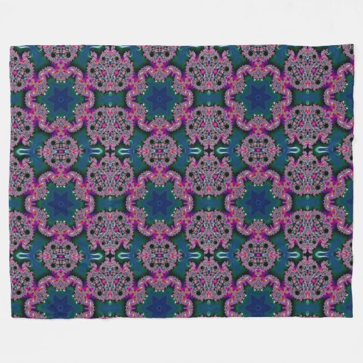 Fractale radiantie fleece deken (Voorkant (Horizontaal))