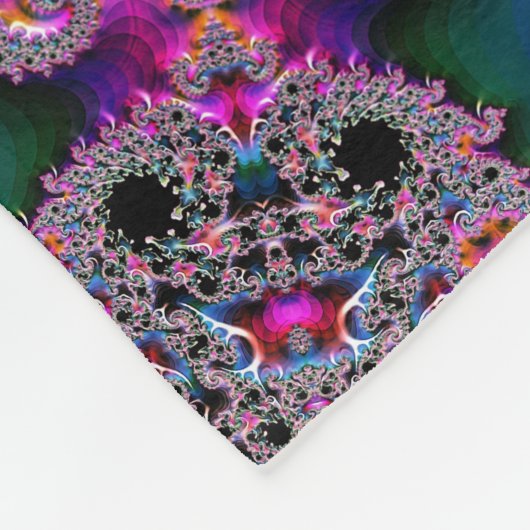 Fractale radiantie fleece deken (Hoek)