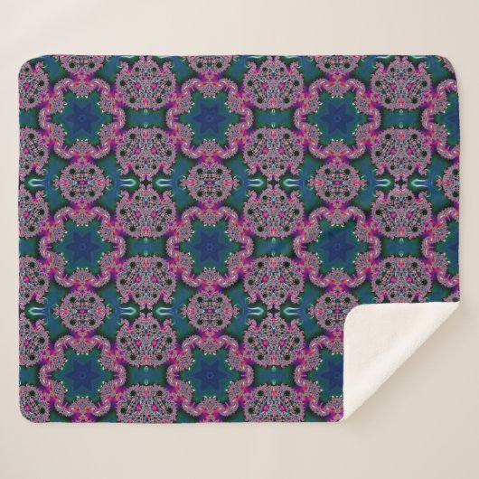 Fractale radiantie sherpa deken (Voorkant (horizontaal))