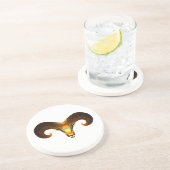 Fractale ramskop zandsteen onderzetter (Zijkant)