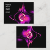 FRACTALE ROOS 1 helderroze paars wit Visitekaartje (Voorkant / Achterkant)