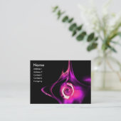 FRACTALE ROOS 1 helderroze paars wit Visitekaartje (Staand voorkant)