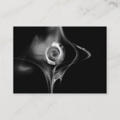 FRACTALE ROOS 1 helderzwart-wit grijs Visitekaartje (Achterkant)
