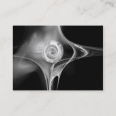 FRACTALE ROOS 1 helderzwart-wit grijs Visitekaartje (Achterkant)