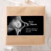 FRACTALE ROOS 1 zwart-wit Etiket (Insitu)