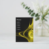 FRACTALE ROOS 2 geel - paars Visitekaartje (Staand voorkant)