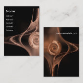 FRACTALE ROOS 2 helderbruin zwart Visitekaartje (Voorkant / Achterkant)