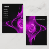 FRACTALE ROOS 2 paars violet Visitekaartje (Voorkant / Achterkant)