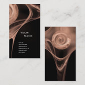 FRACTALE ROOS 3 antiek zacht roze bruin zwart Visitekaartje (Voorkant / Achterkant)