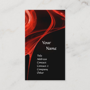 FRACTALE ROOS 3 helder rood Visitekaartje