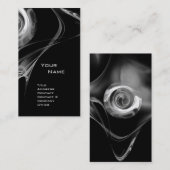 FRACTALE ROOS 3 helderlicht zwart-wit grijs Visitekaartje (Voorkant / Achterkant)