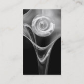FRACTALE ROOS 3 helderlicht zwart-wit grijs Visitekaartje (Achterkant)