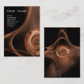 FRACTALE ROOS 3 lichtbruin zwart Visitekaartje (Voorkant / Achterkant)