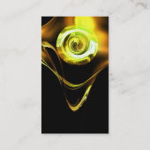 FRACTALE ROOS 3 lichtgeel bruin Visitekaartje (Achterkant)