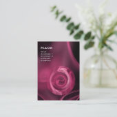 FRACTALE ROOS 4 MONOGRAM antiek roze zwart Visitekaartje (Staand voorkant)