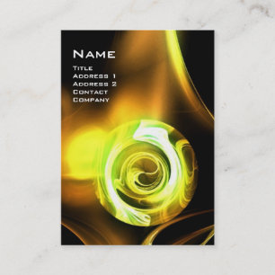 FRACTALE ROOS 4 MONOGRAM felgeel bruin zwart Visitekaartje