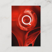 FRACTALE ROOS 4 MONOGRAM felgeel rood zwart Visitekaartje (Achterkant)