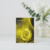 FRACTALE ROOS 4 MONOGRAM felgeel wit zwart Visitekaartje (Staand voorkant)