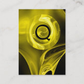 FRACTALE ROOS 4 MONOGRAM felgeel wit zwart Visitekaartje (Achterkant)