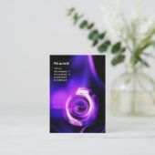 FRACTALE ROOS 4 MONOGRAM helder paars roze blauw Visitekaartje (Staand voorkant)