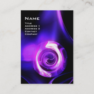 FRACTALE ROOS 4 MONOGRAM helder paars roze blauw Visitekaartje