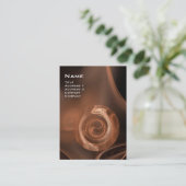 FRACTALE ROOS 4 MONOGRAM helder zwart antiek Visitekaartje (Staand voorkant)