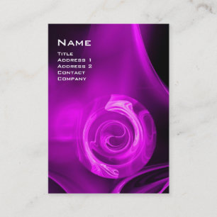 FRACTALE ROOS 4 MONOGRAM helderviolet paars zwart Visitekaartje
