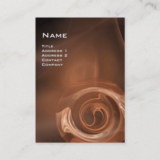 FRACTALE ROOS 4 MONOGRAM wit Visitekaartje (Voorkant)