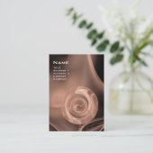 FRACTALE ROOS 4 MONOGRAM zwart antiek roze bruin Visitekaartje (Staand voorkant)