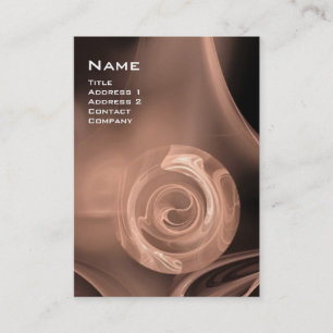 FRACTALE ROOS 4 MONOGRAM zwart antiek roze bruin Visitekaartje