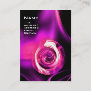 FRACTALE ROOS 4 MONOGRAM zwart heldere paarse roze Visitekaartje