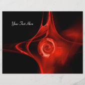 FRACTALE ROOS heldere rode, zwarte drieledige broc (Achterkant)