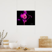 FRACTALE ROOS, roze paars Poster (Keuken)